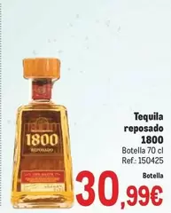 Oferta de 1800 - Tequila Reposado por 30,99€ en Makro