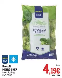 Oferta de Metro Chef - Brócoli por 4,19€ en Makro