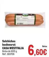 Oferta de Casa wesfalia - Salchichas Bockwurst por 6,6€ en Makro