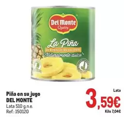 Oferta de Del Monte - Pina En Su Jugo por 3,59€ en Makro