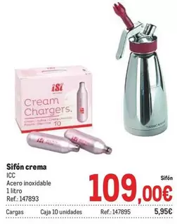 Oferta de Sifón Crema por 109€ en Makro