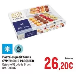 Oferta de Symphonie Pasquier - Pasteles Petit Fours por 26,2€ en Makro