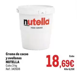 Oferta de Nutella - Crema De Cacao Y Avellanas por 18,69€ en Makro