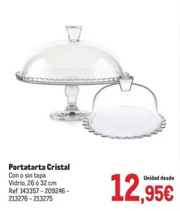 Oferta de Cristal - Portatarta por 12,95€ en Makro