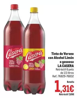 Oferta de La Casera - Tinto De Verano Con Alcohol Limón O Gaseosa  por 1,31€ en Makro