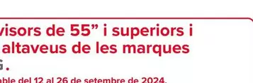 Oferta de Samsung - En Todos Los Televisores De 55\ Y Superiores Y En Barras De Sonido Y Altavoces De Las Y Lg" en Carrefour