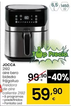 Oferta de Jocca - Freidora De Aire Caliente 2192 por 59,9€ en Eroski