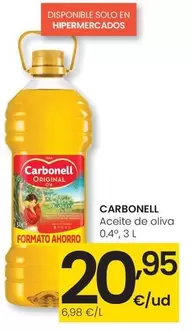 Oferta de Carbonell - Aceite De Oliva 0.4 por 20,95€ en Eroski