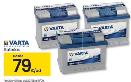 Oferta de Varta - Baterias por 79€ en Eroski