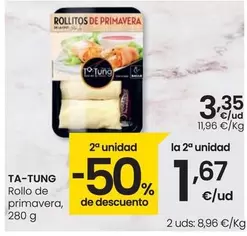 Oferta de Ta Tung - Rollo De Primavera por 3,35€ en Eroski