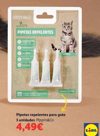 Oferta de Pippin&Co - Pipetas Repelentes Para Gato  por 4,49€ en Lidl