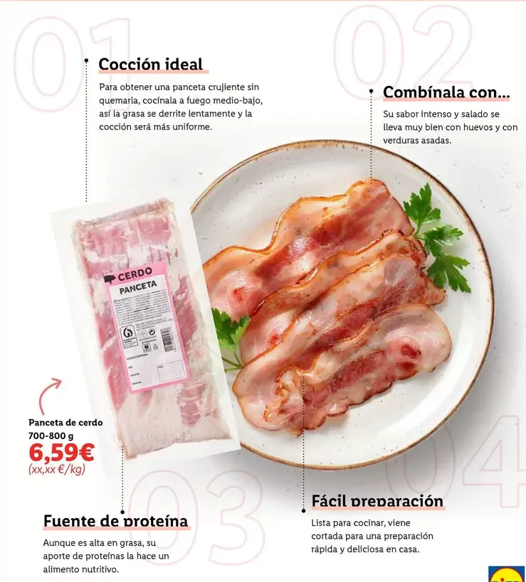 Oferta de Panceta De Cerdo por 6,59€ en Lidl