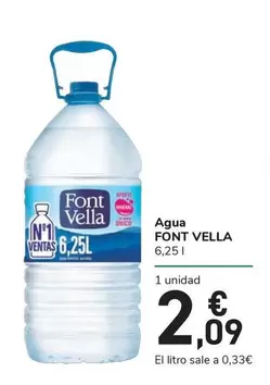 Oferta de Font Vella - Agua por 2,09€ en Carrefour Express