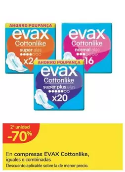 Oferta de Evax - En Compresas Cottonlike en Carrefour Express