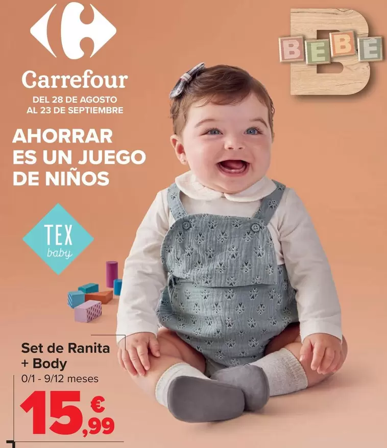 Oferta de TEX - Set De Ranita  + Body por 15,99€ en Carrefour