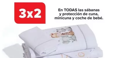 Oferta de En Todas Las Sábanas Y Proteccion De Cuna, Minicuna Y Coche De Bebé en Carrefour