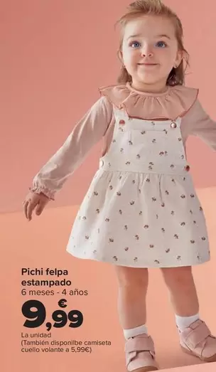 Oferta de Pichi Felpa Estampado por 9,99€ en Carrefour