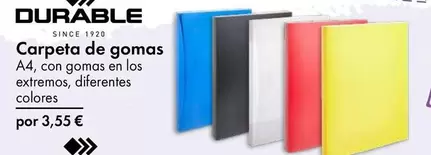 Oferta de DuraBle - Carpeta De Gomas por 3,55€ en TEDi