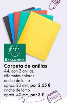 Oferta de Exacompta - Carpeta De Anillas por 2,55€ en TEDi