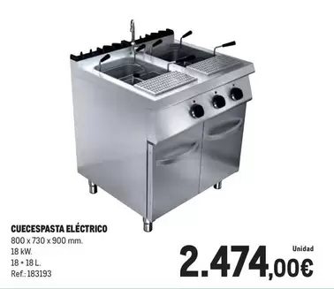 Oferta de Cuecespasta Eléctrico por 2474€ en Makro