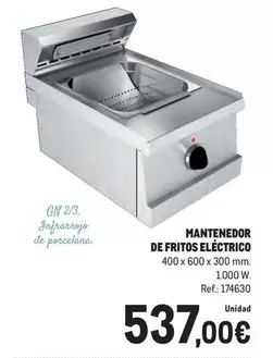 Oferta de Mantendor De Fritos Eléctrico por 537€ en Makro