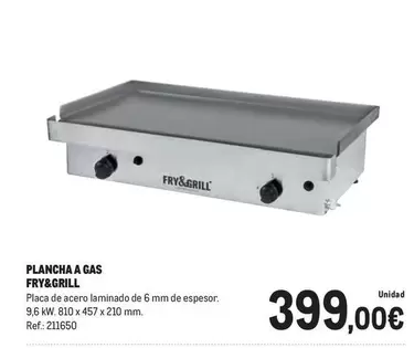 Oferta de Fry & Grill - Plancha A Gas por 399€ en Makro