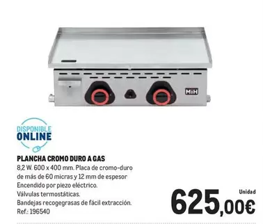 Oferta de Plancha Cromo Duro A Gas por 625€ en Makro