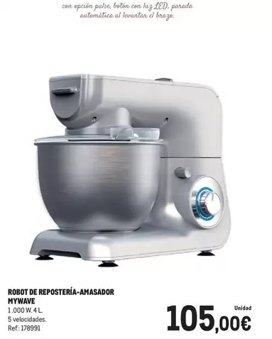 Oferta de Mywave - Robot De Repostería-amasador por 105€ en Makro