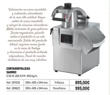 Oferta de Sammic - Cortahortalizas  por 895€ en Makro