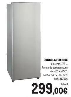 Oferta de Congelador Inox por 299€ en Makro