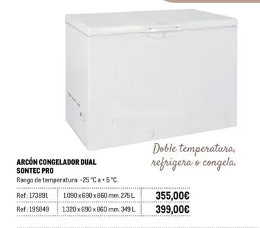 Oferta de Sontec -  Pro - Arcon Congelador Dual por 355€ en Makro