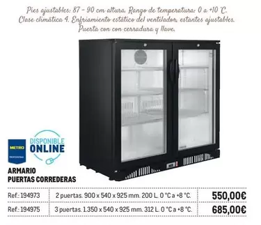 Oferta de Armario Puertas Correderas por 550€ en Makro