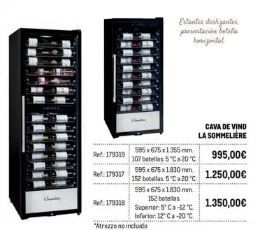 Oferta de La Sombrelière - Cava De Vino por 995€ en Makro