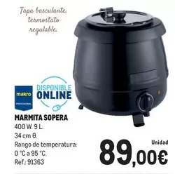 Oferta de Makro - Makro - Marmita Sopera por 89€ en Makro