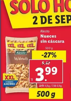 Oferta de Alesto - Nueces Sin Cascara por 3,99€ en Lidl