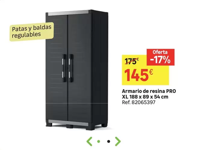 Oferta de Armario De Resina Pro Xl 18x X 89 X 45 Cm por 145€ en Leroy Merlin