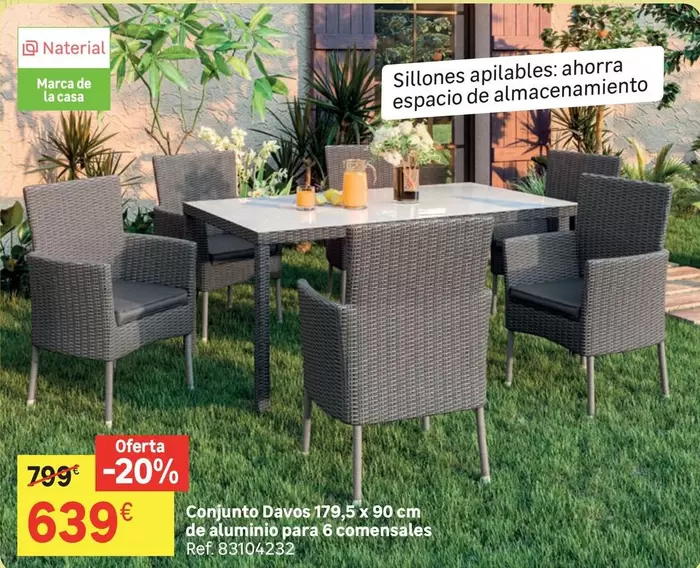 Oferta de La casa - Conjunto Davos 79,5 X 90 Cm De Agrumio Para Scomensalets por 639€ en Leroy Merlin