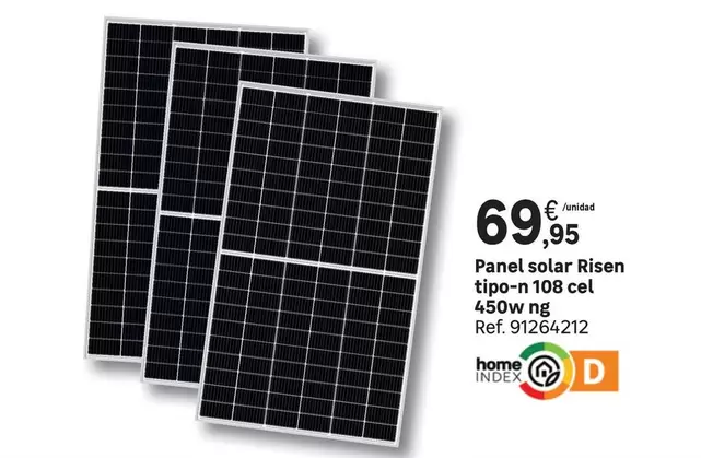 Oferta de Solar - Panel  Riserva Tipon-n 108 Cel 450w Ng por 69,95€ en Leroy Merlin