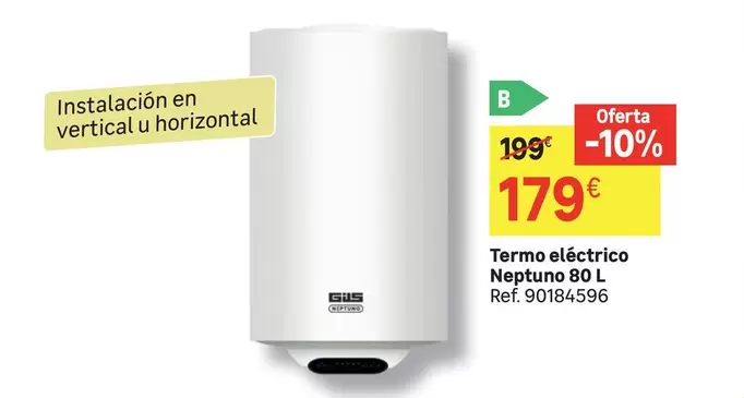 Oferta de Vertical - Neptuano - Termo Electrico 80 L por 179€ en Leroy Merlin