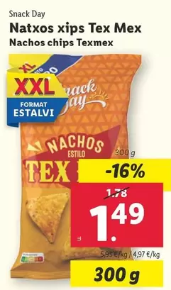 Oferta de Snack Day - Nachos Chips Texmex por 1,49€ en Lidl