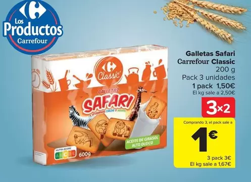 Oferta de Safari - Galletas por 1,5€ en Carrefour Market