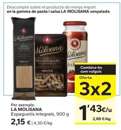 Oferta de La Molisana - Espaguetis Integrals por 2,15€ en Caprabo