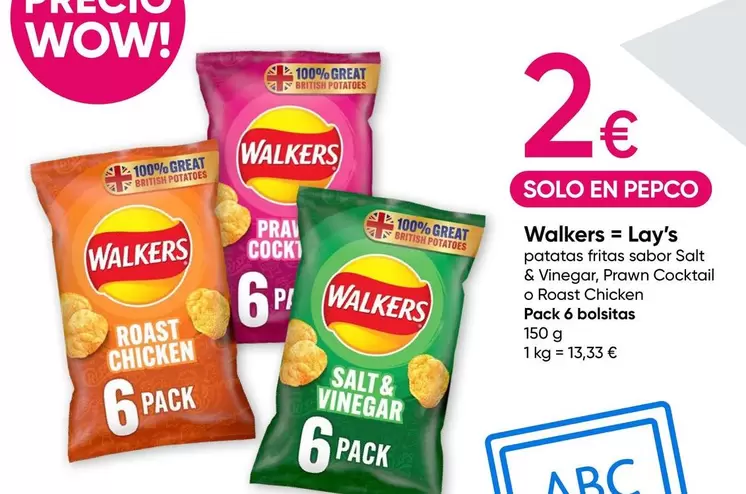 Oferta de Walkers - por 2€ en Pepco