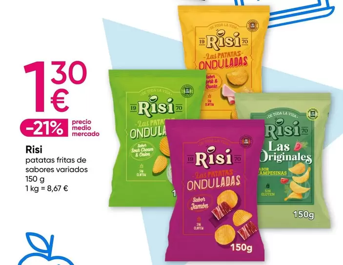 Oferta de Risi - Patatas Fritas De Sabores por 1,3€ en Pepco