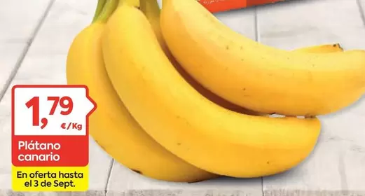 Oferta de Plátano Canario por 1,79€ en Suma Supermercados