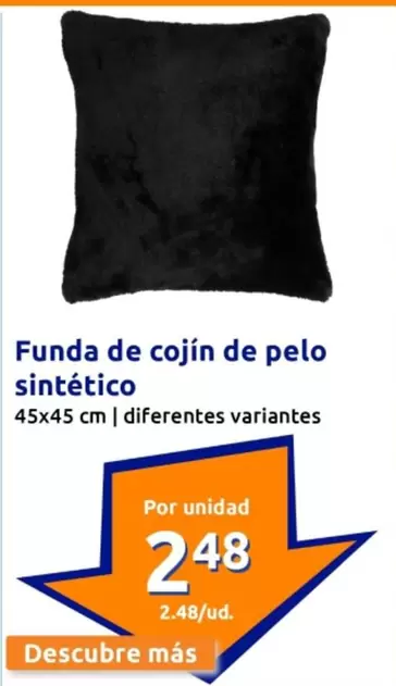 Oferta de Funda De Cojin De Pelo Sintético por 2,48€ en Action