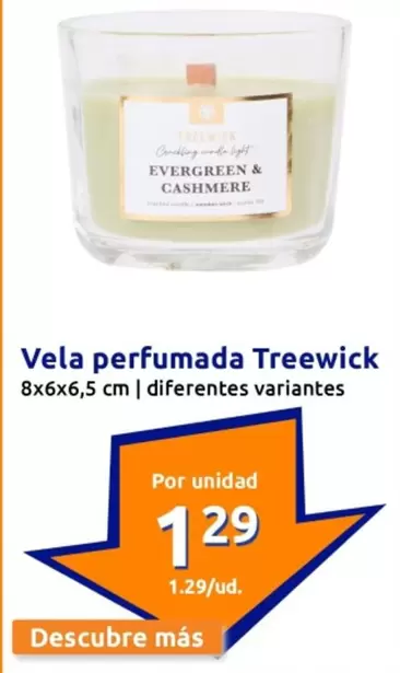 Oferta de Vela - Treewick -  Perfumada por 1,29€ en Action