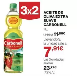 Oferta de Carbonell - Aceite De Oliva Extra Suave por 11,86€ en El Corte Inglés