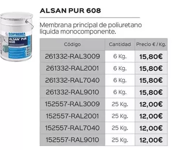 Oferta de Solera - Alsana Pur 608 por 12€ en Isolana