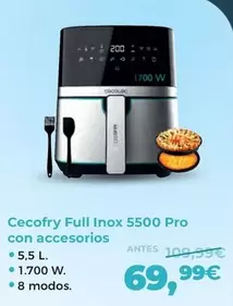 Oferta de Cecotec - Cecofry Full Inox 5500 Pro por 69,99€ en Hipercor